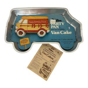 Wilton Van‎ Cake Pan 502-7652 Vintage 1978 Party Pan Instructions Aluminum